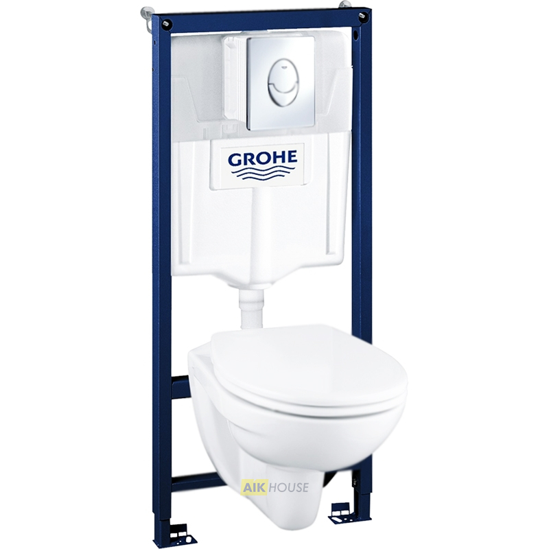 Комплект Grohe Solido 39192000 подвесной унитаз, инсталляция, кнопка