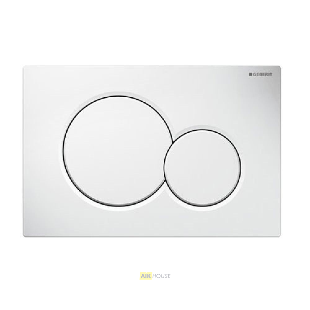 Кнопка смыва GEBERIT Sigma 01 115.770.11.5  двухрежимная, цвет белый  глянцевый