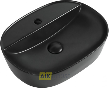 Раковина Aquanet Lake-2-MB 50 черный матовый