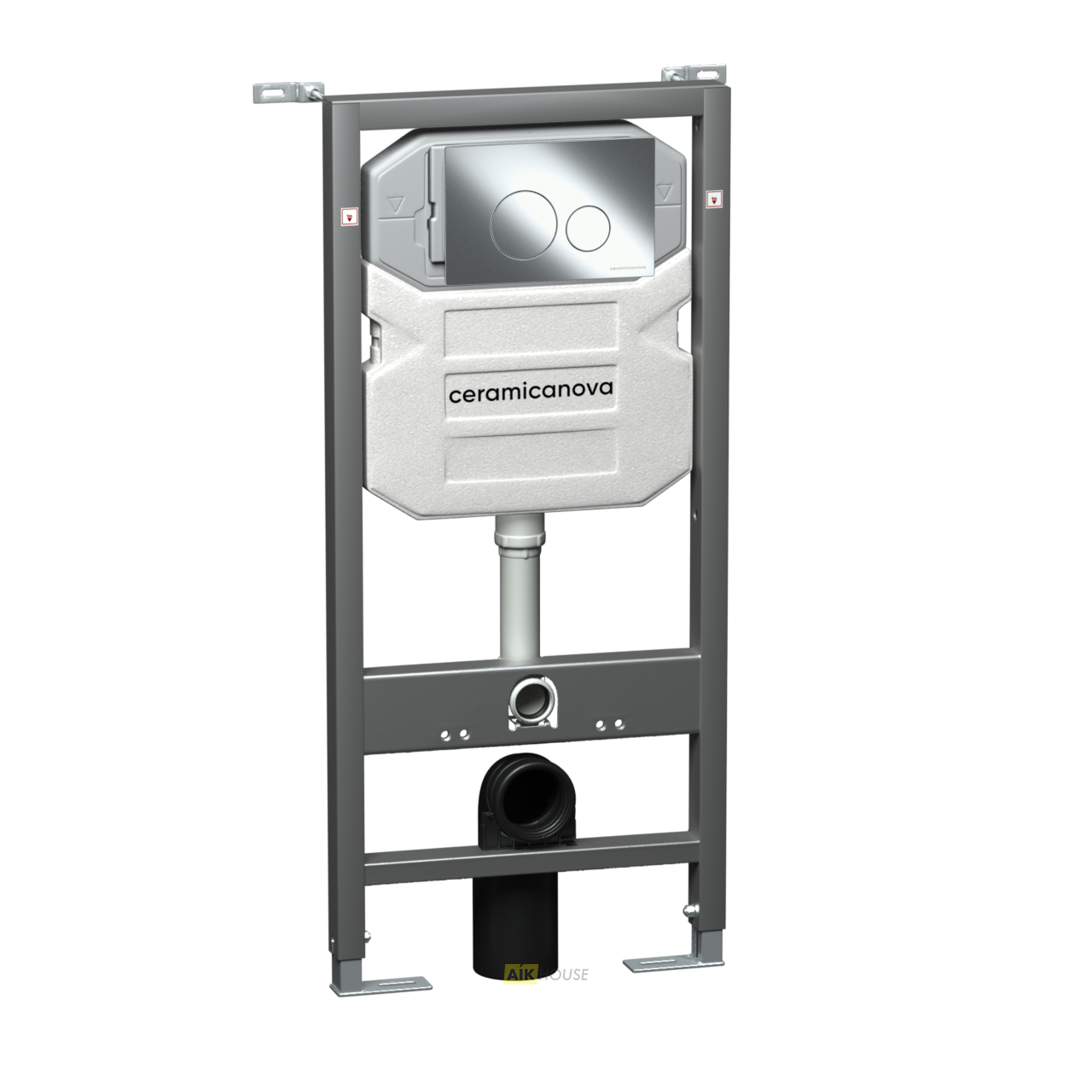 Инсталляция Ceramica Nova Envision CN1001CH для унитаза с клавишей смыва Хром