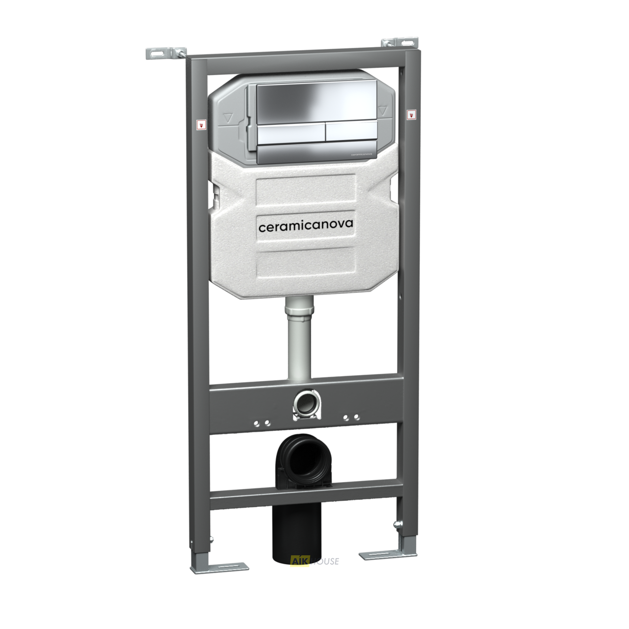 Инсталляция Ceramica Nova Envision CN1002CH для унитаза с клавишей смыва Хром
