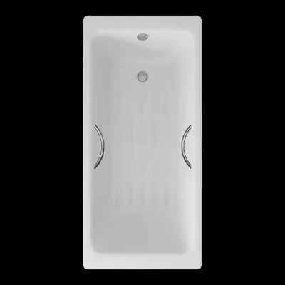Ванна чугунная Delice Parallel 1700х800 с ручками и антискользящим покрытием