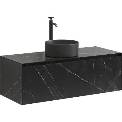 Тумба с раковиной Sancos Stone, 120 см., керамогранит черный, ST120NM