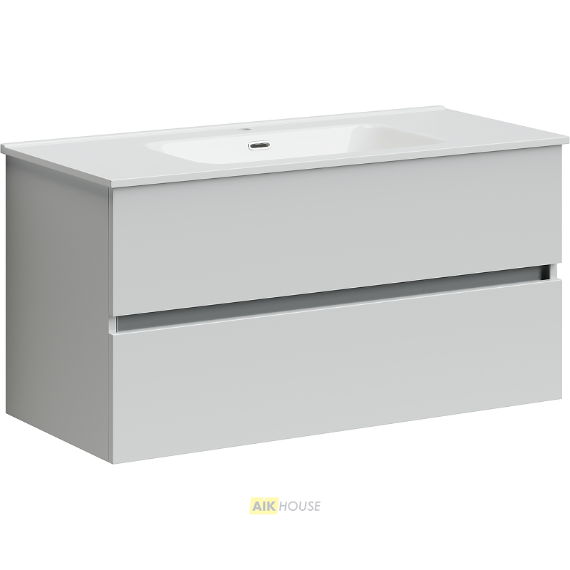 Тумба с раковиной Sancos Urban, 99 см., ламинат белый, UR100W
