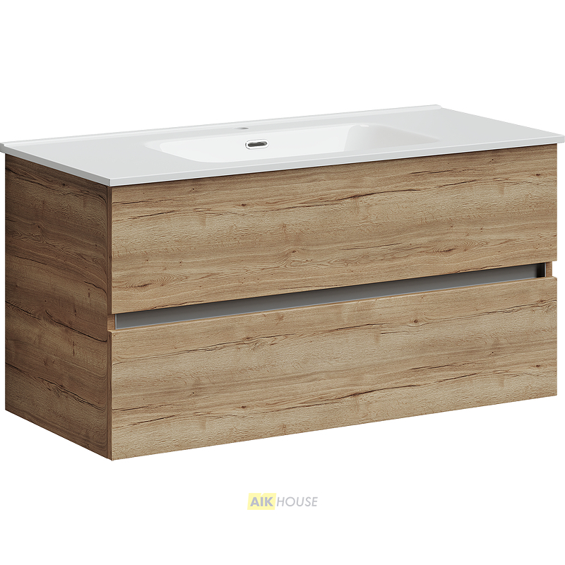 Тумба с раковиной Sancos Urban, 99 см., ламинат коричневый, UR100EG