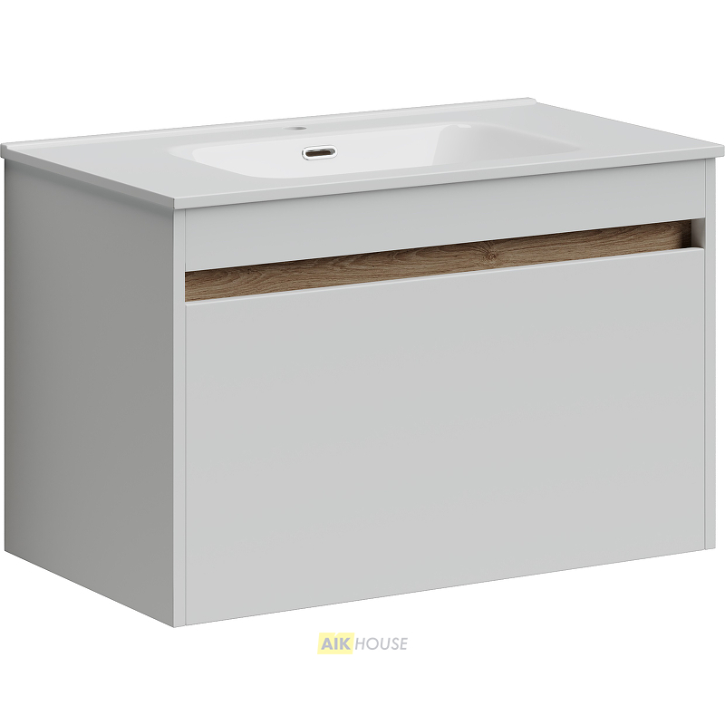 Тумба с раковиной Sancos Smart, 79 см., эмаль белый, SM80W