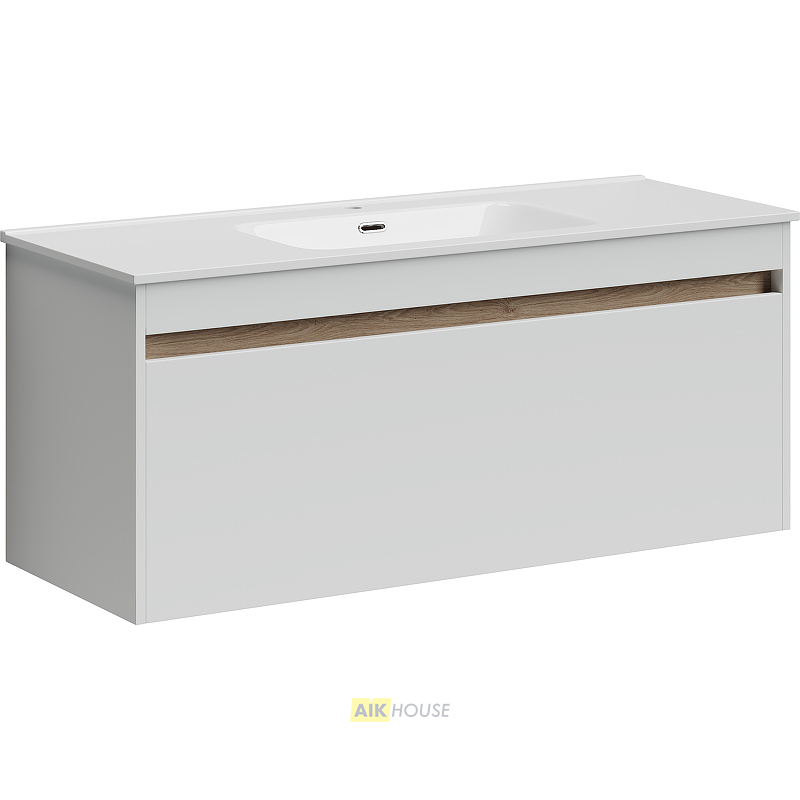 Тумба с раковиной Sancos Smart, 119 см., эмаль белый, SM120-1W