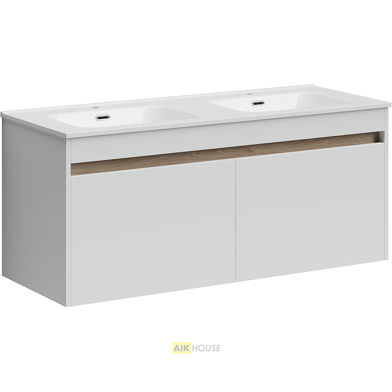 Тумба с раковиной Sancos Smart, 119 см., эмаль белый, SM120-2W
