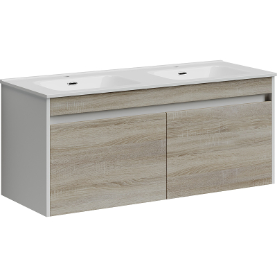 Тумба с раковиной Sancos Smart, 119 см., эмаль белый, SM120-2E