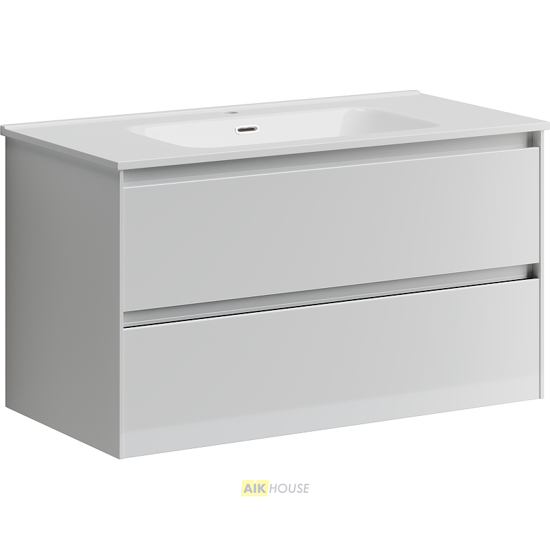 Тумба с раковиной Sancos Cento, 89 см., эмаль белый, CN90W