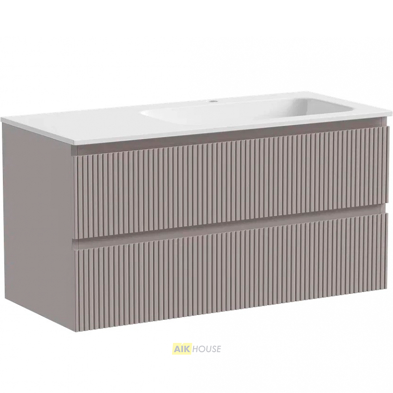 Тумба с раковиной Sancos Snob T 100 см SNT100RSM правая, doha soft