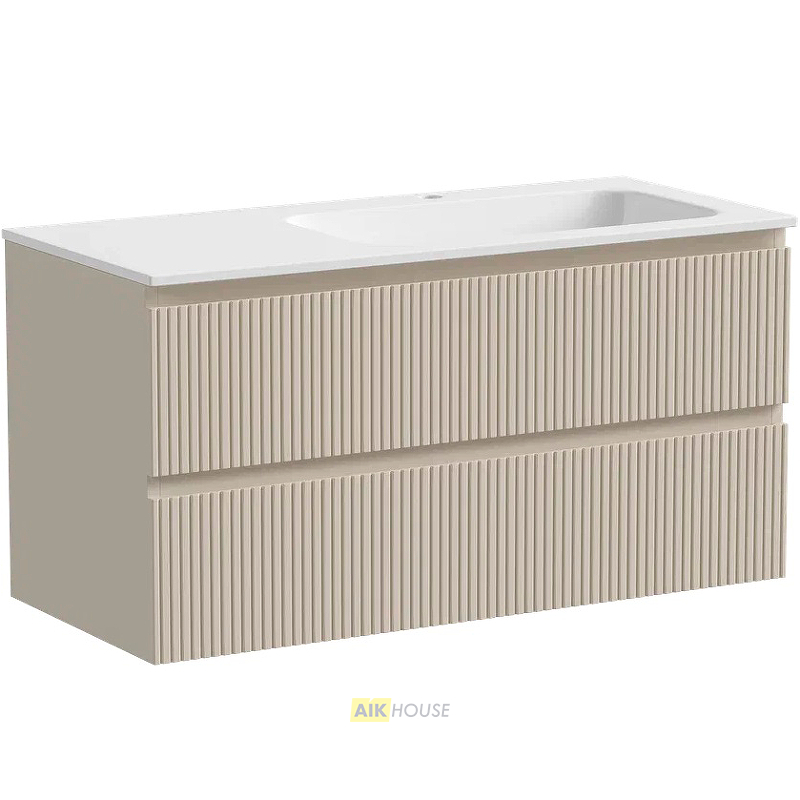 Тумба с раковиной Sancos Snob T 100 см SNT100RCE правая, beige soft