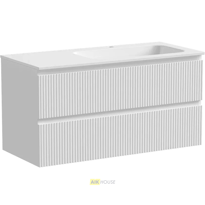 Тумба с раковиной Sancos Snob T 100 см SNT100RW правая, bianco