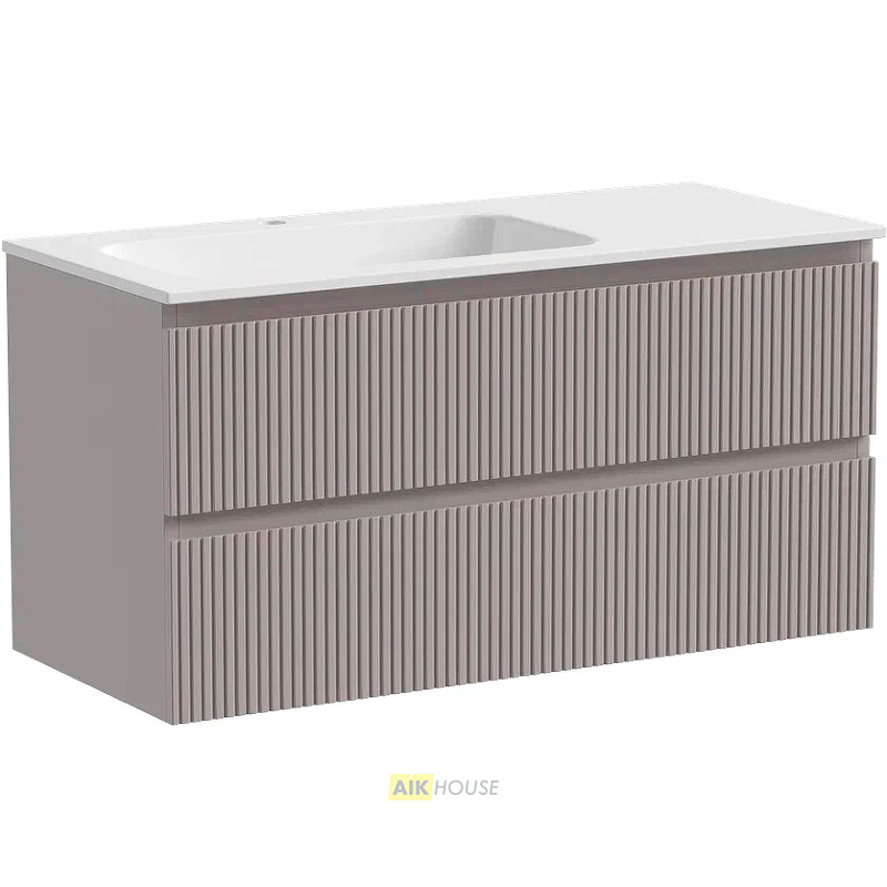 Тумба с раковиной Sancos Snob T 100 см SNT100LSM левая, doha soft