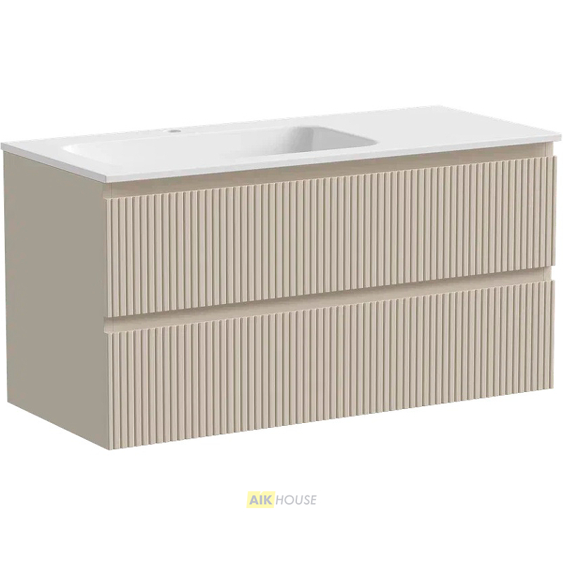 Тумба с раковиной Sancos Snob T 100 см SNT100LCE левая, beige soft