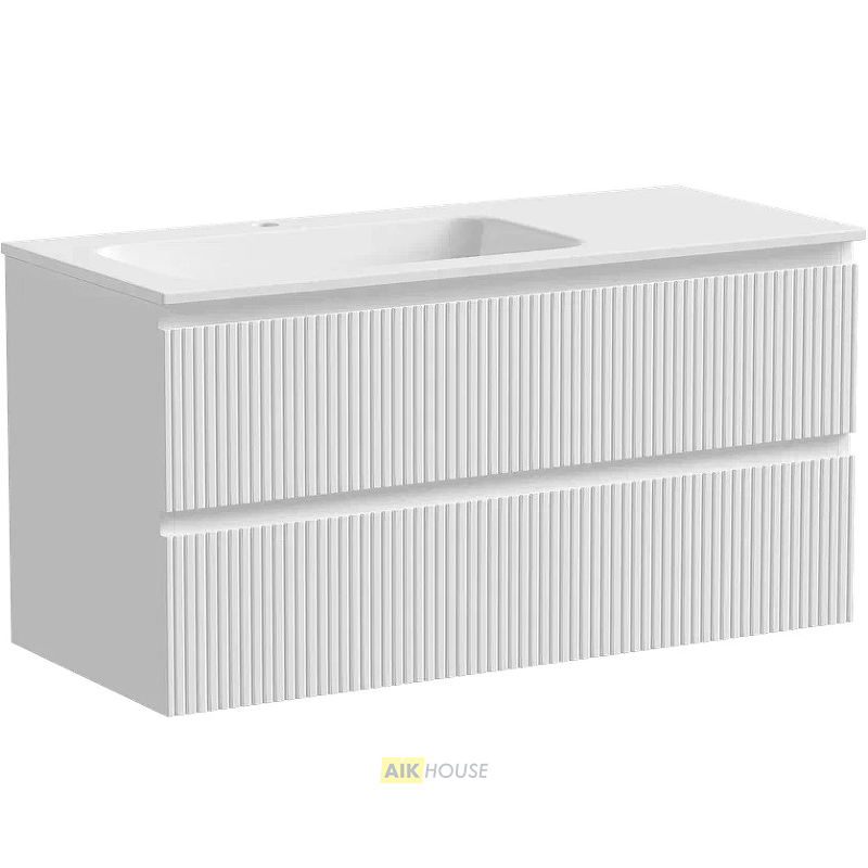 Тумба с раковиной Sancos Snob T 100 см SNT100LW левая, bianco