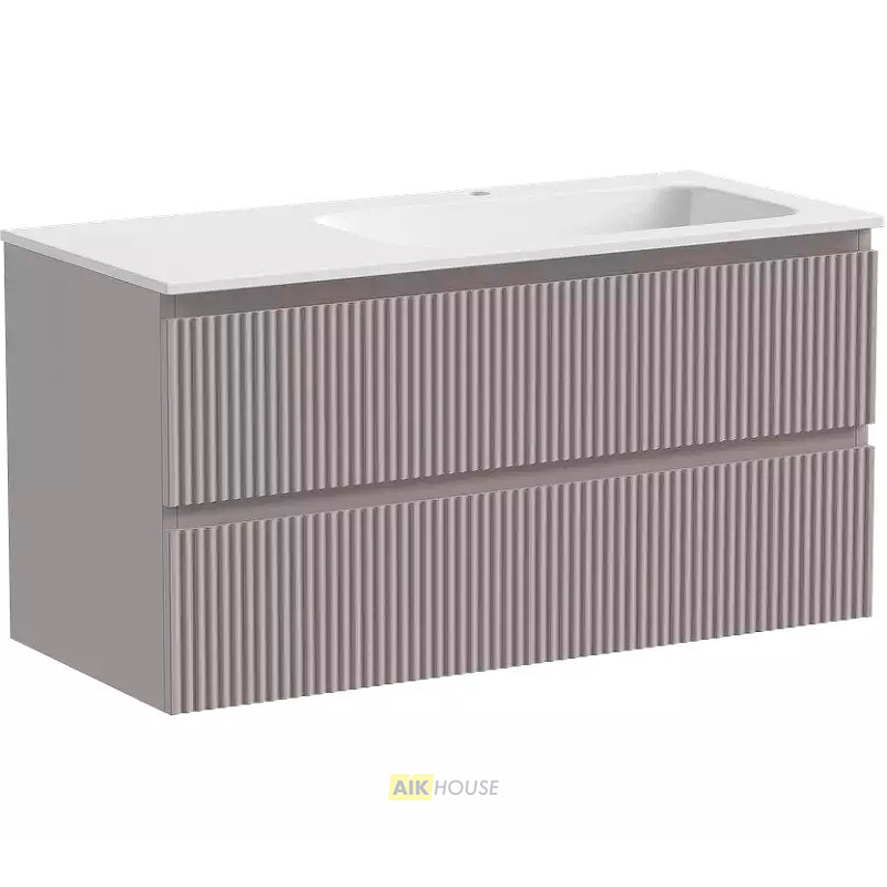 Тумба с раковиной Sancos Snob R 100 см SNR100RSM правая, doha soft