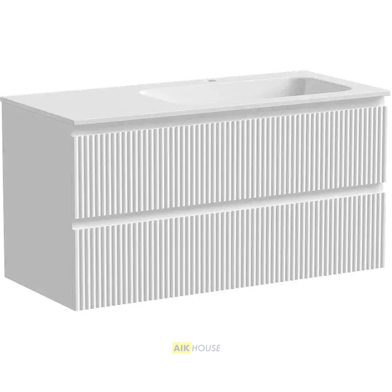 Тумба с раковиной Sancos Snob R 100 см SNR100RW правая, bianco
