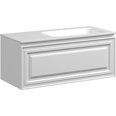 Тумба с раковиной Sancos Very VR100RW для чаши справа Bianco