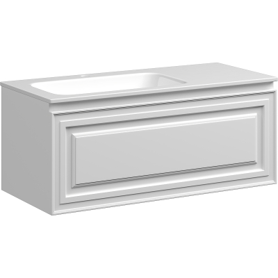 Тумба с раковиной Sancos Very VR100LW для чаши слева Bianco