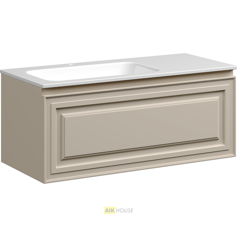 Тумба с раковиной Sancos Very VR100LCE для чаши слева Beige Soft
