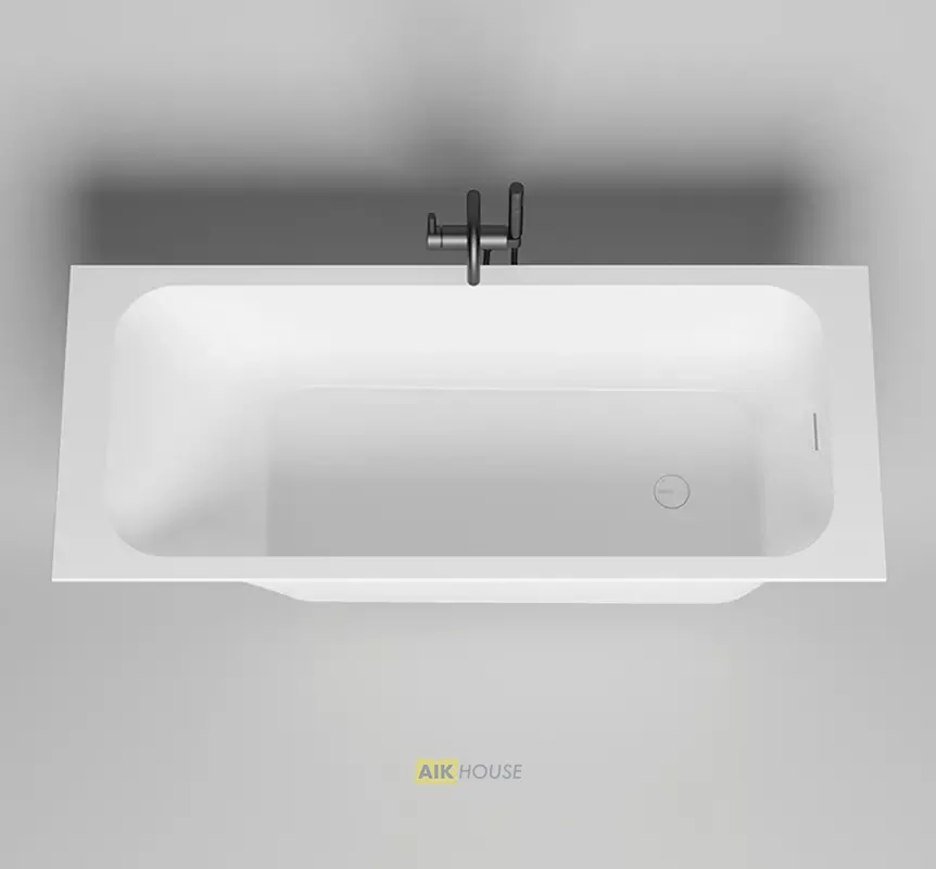 Ванна Salini Orlanda Kit 170 x 80 х 60 см, из искусственного камня S-Sense, белый глянцевый, 102116G