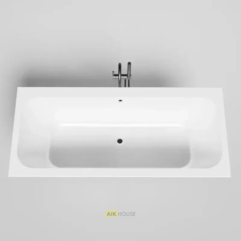 Ванна Salini Orlanda Axis 180 x 80 х 60 см, из искусственного камня S-Sense, белый матовый, 103212M