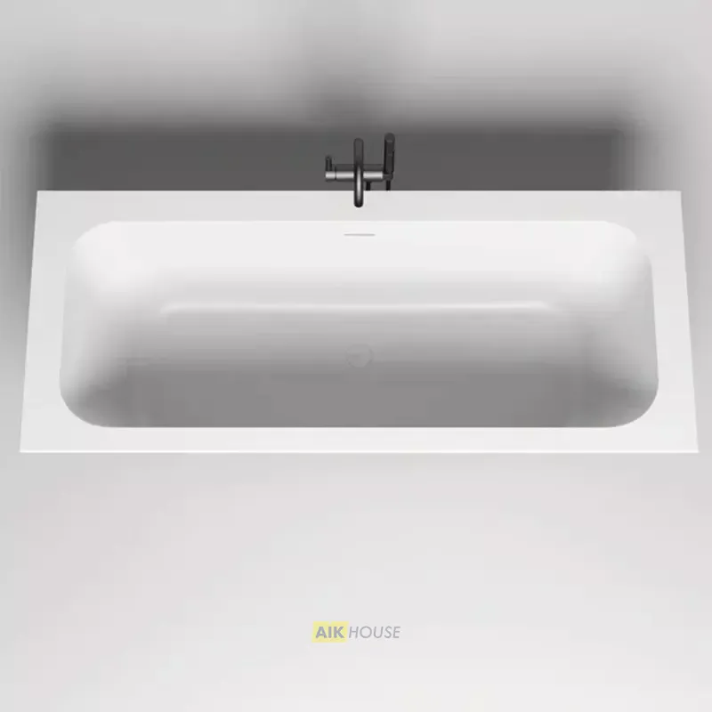 Ванна Salini Orlanda Axis Kit 180 x 80 х 60 см, из искусственного камня S-Stone, белый матовый, 103322M