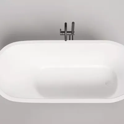 Ванна Salini Ornella 170 x 75 х 60 см, из искусственного камня S-Stone, белый матовый, 102321M