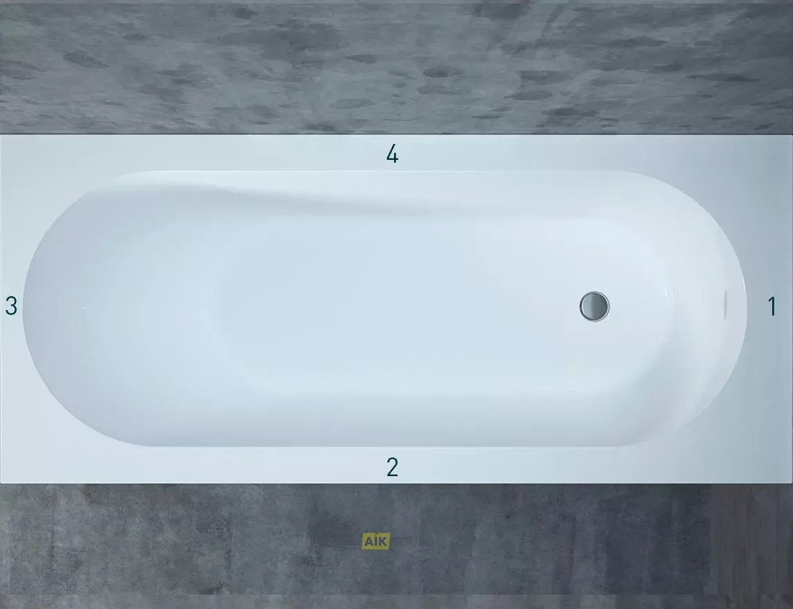 Ванна Salini Ornella Kit 170 x 75 х 60 см, из искусственного камня S-Sense, белый матовый, 102411M