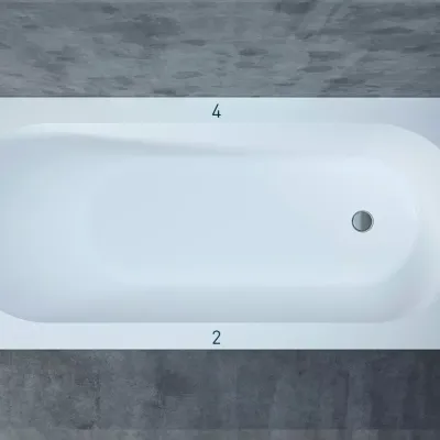 Ванна Salini Ornella Kit 170 x 75 х 60 см, из искусственного камня S-Sense, белый матовый, 102411M