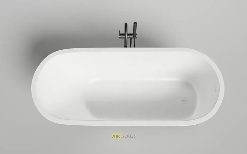 Ванна Salini Ornella Kit 180 x 80 х 60 см, из искусственного камня S-Stone, белый матовый, 102422M