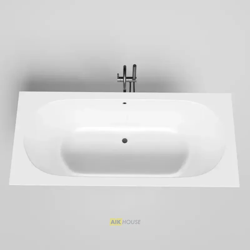 Ванна Salini Ornella Axis 180 x 80 х 60 см, из искусственного камня S-Stone, белый матовый, 103421M