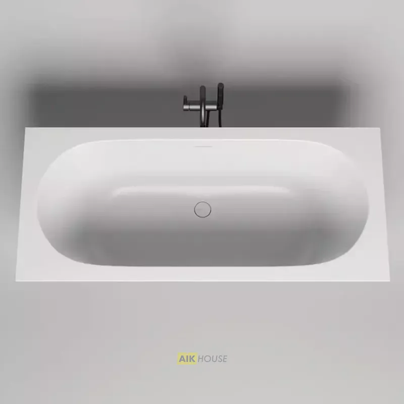 Ванна Salini Ornella Axis Kit 180 x 80 х 60 см, из искусственного камня S-Sense, белый глянцевый, 103511G