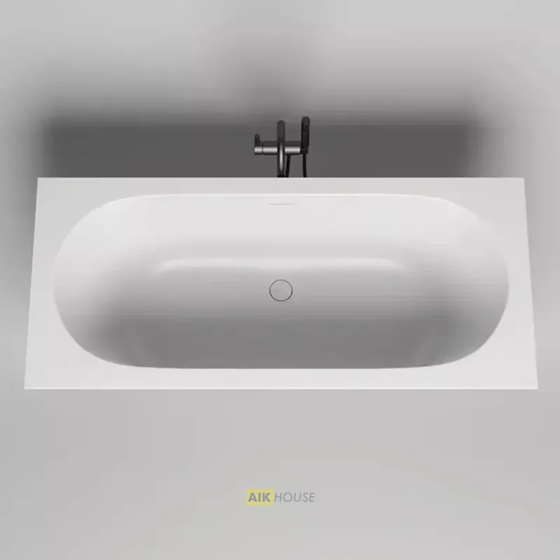 Ванна Salini Ornella Axis Kit 190 x 90 х 60 см, из искусственного камня S-Sense, белый матовый, 103512M