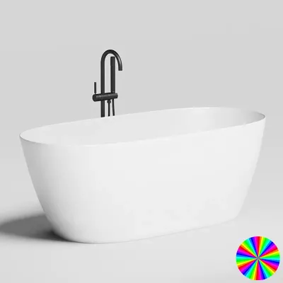Ванна Salini Sofia Light 165 х 75 см, из искусственного камня S-Sense, белый глянцевый, 103611G