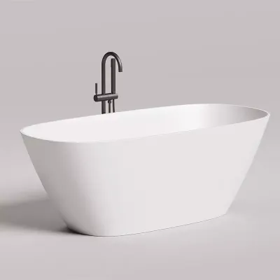 Ванна Salini Sofia 170 х 80 х 60 см, из искусственного камня S-Sense, белый глянцевый, 102516G
