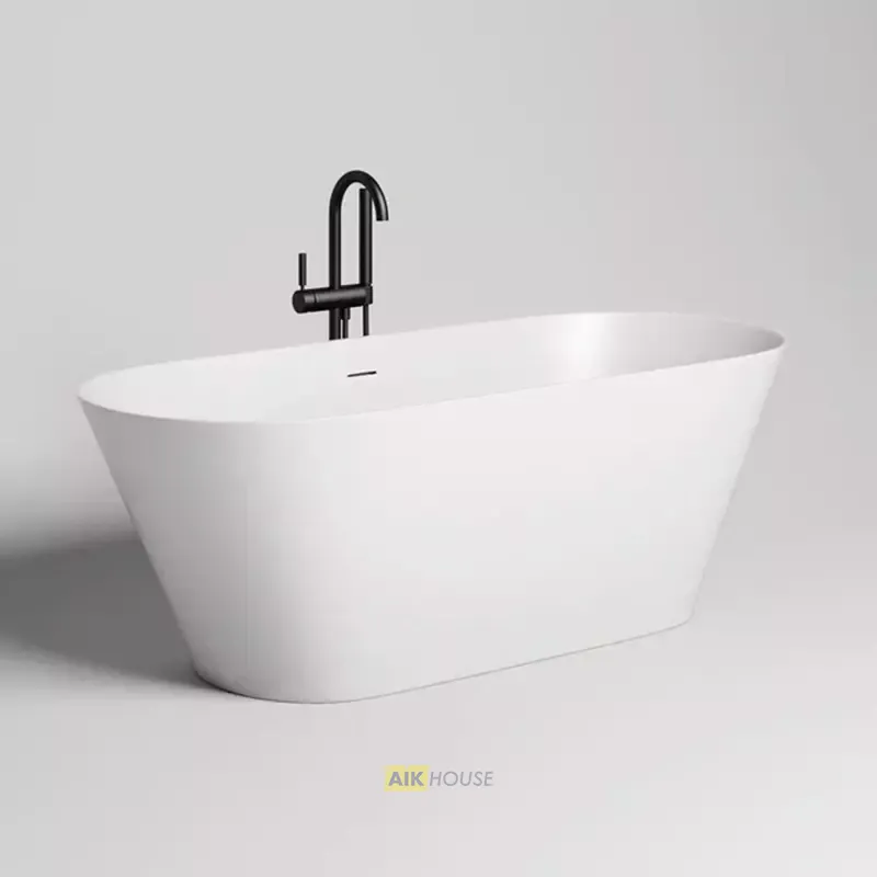 Ванна Salini Mona 170 x 72 х 58,5 см, из искусственного камня S-Sense, белый глянцевый, 102912G