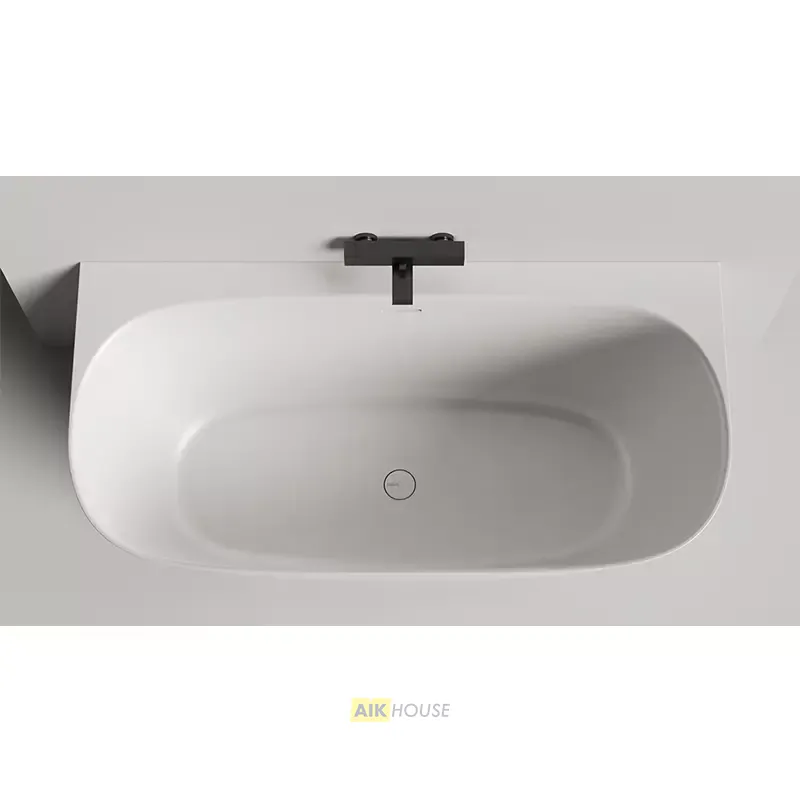 Ванна Salini Sofia Wall 160 х 80 см, из искусственного камня S-Stone, белый матовый, 102527M