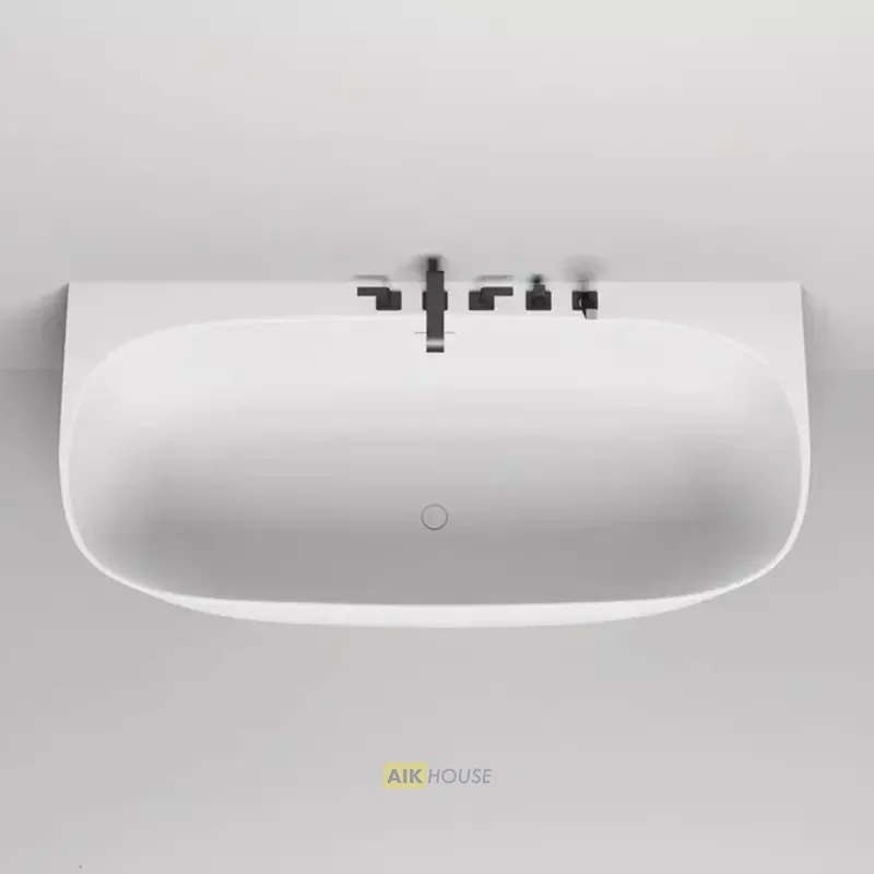 Ванна Salini Sofia Wall 180 х 85 см, из искусственного камня S-Sense, белый глянцевый, 102513G