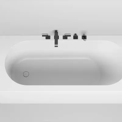 Ванна Salini Fabia 180 х 80 х 60 см, из искусственного камня S-Sense, белый матовый, 102612M