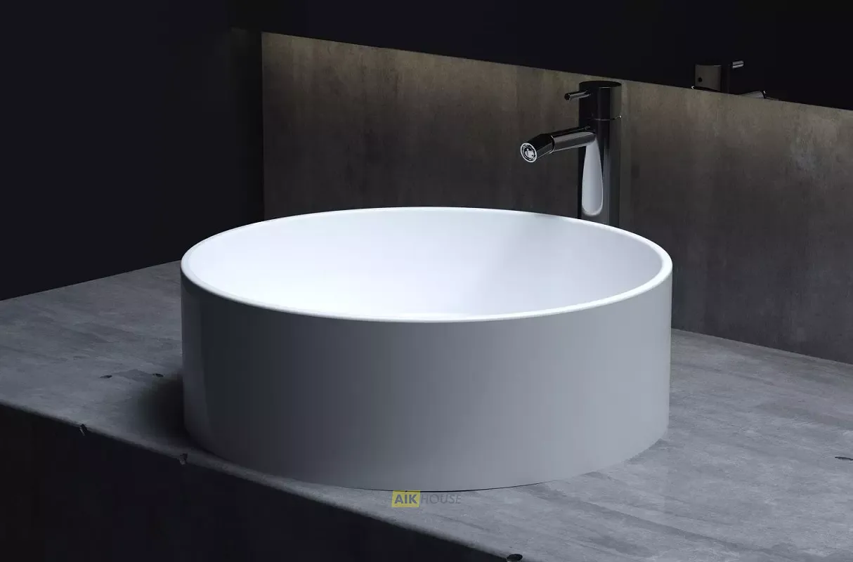 Раковина накладная Salini Armonia 202 130112G/M, 45 x 45 см, из материала Sapirit, глянцевая или матовая белая