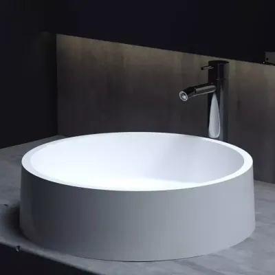 Раковина накладная Salini Gloria 01 1102201G/M, 44 x 44 см, из материала Solix, глянцевая или матовая белая