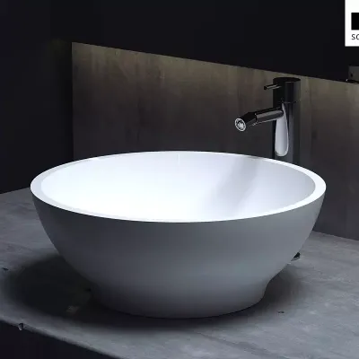 Раковина накладная Salini Gloria 03 1102203G/M, 41,5 x 41,5 см, из материала Solix, глянцевая или матовая белая