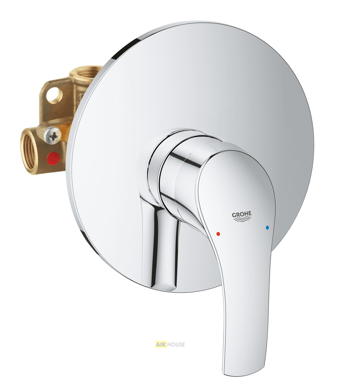 Смеситель для душа GROHE Eurosmart скрытого монтажа, в комплекте с монтажной частью 33556002, хром