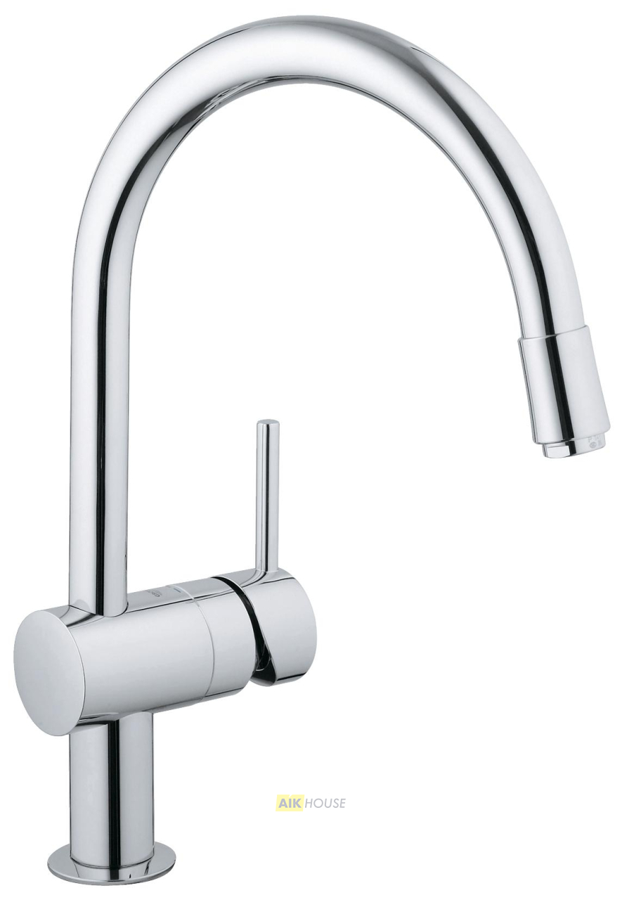 Смеситель для кухонной мойки GROHE Minta с вытяжным C-изливом, хром (32918000)
