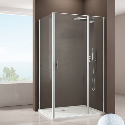 Душевой уголок Allen Brau Priority 100x80 серебро браш 3.31005.BA + 3.31014.BA