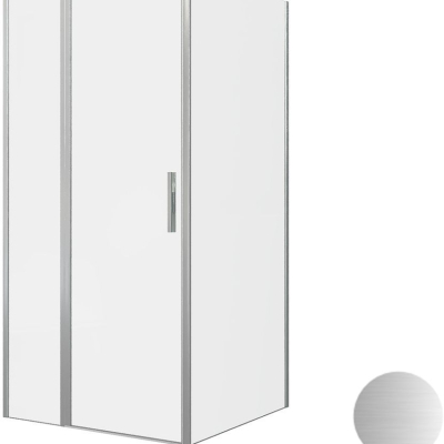 Душевой уголок Allen Brau Priority 100x100 3.31029.BA + 3.31047.BA серебро браш