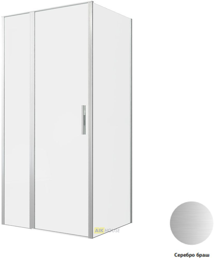 Душевой уголок Allen Brau Priority 100x80 3.31029.BA + 3.31041.BA серебро браш