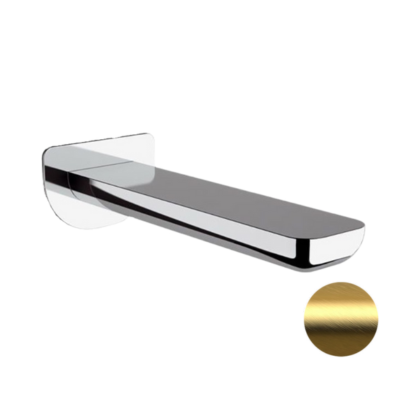 Излив настенный 18 см Remer Infinity 91IBG, золото брашированное